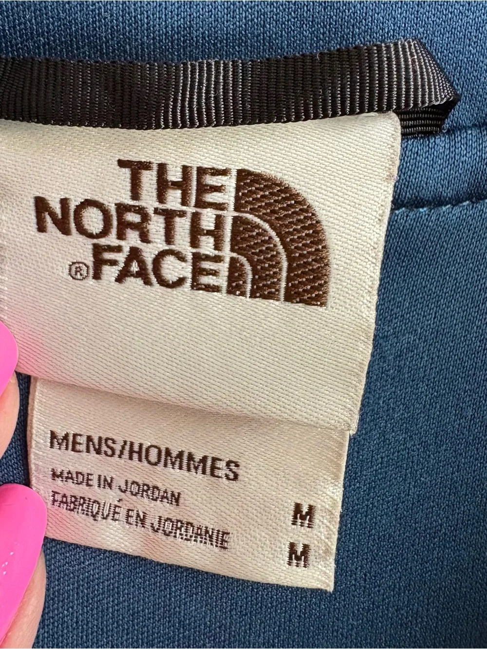 The North Face Men's M Blue/Navy Colorblock Pullover Jacket Soft
